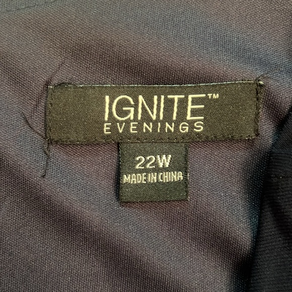 NWT Ignite Evenings Short Sleeve Floral Dress, 22W - Picture 7 of 9